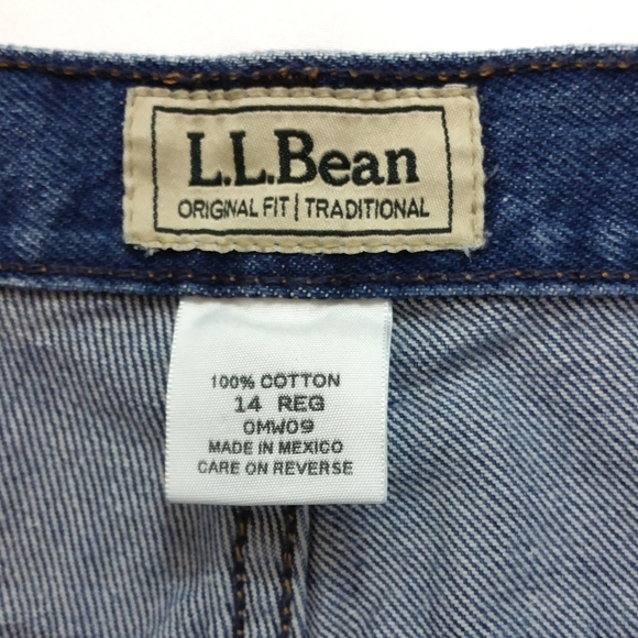LL Bean 14 Original Fit Mom Jeans High Waist (B) - Picture 3 of 9